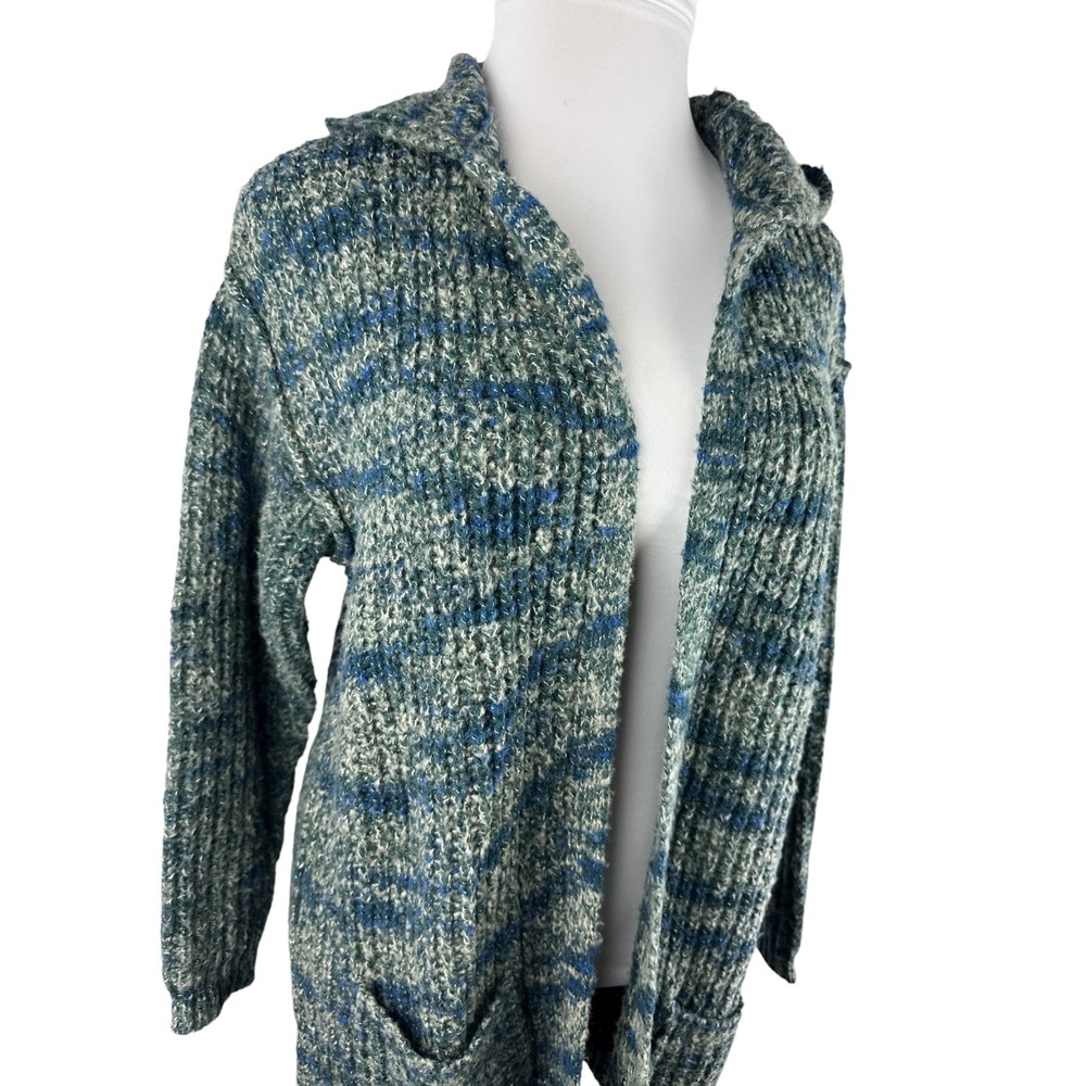 *Flawed Sundance Long Cardigan Sweater Space Dye Duster Hooded Wool Blend Small - Picture 5 of 16